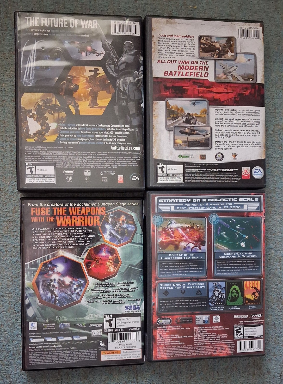 PC Game Lot Big Box 2000s Classic Borderlands Battlefield SpellForce 2 Collector