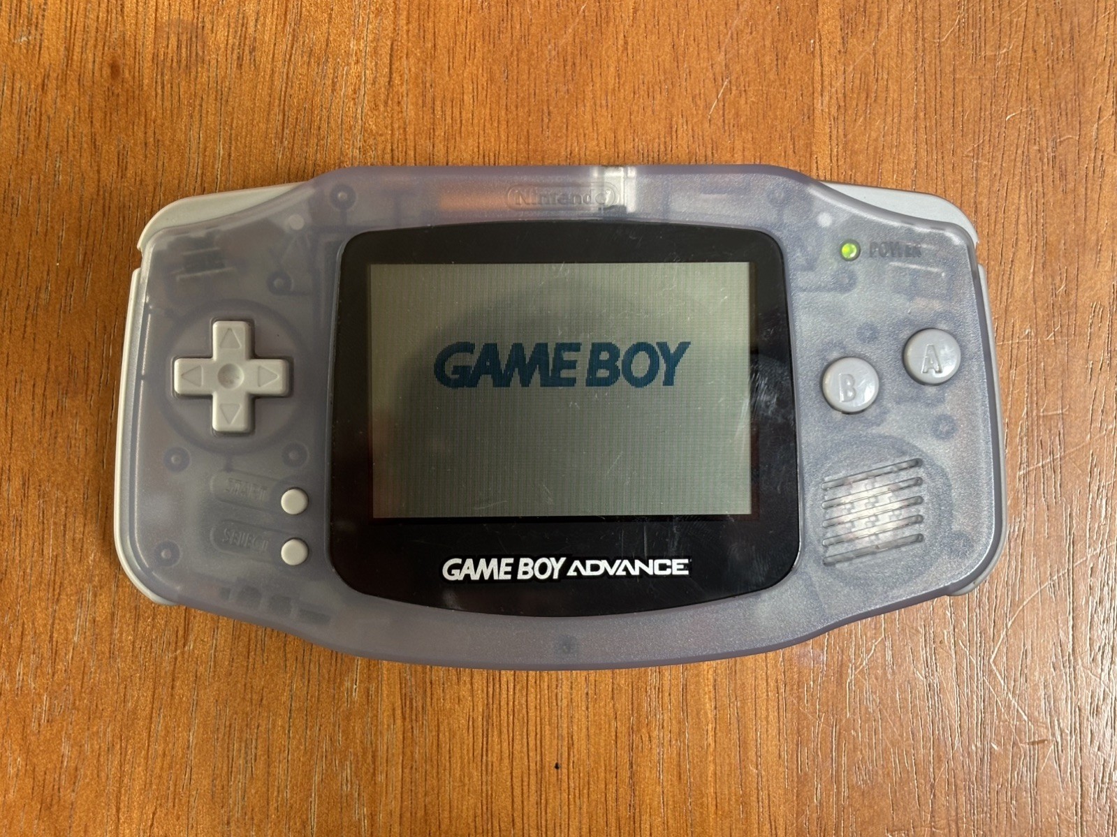 Nintendo Game Boy Advance GBA Clear Glacier Handheld Console Tested & Working