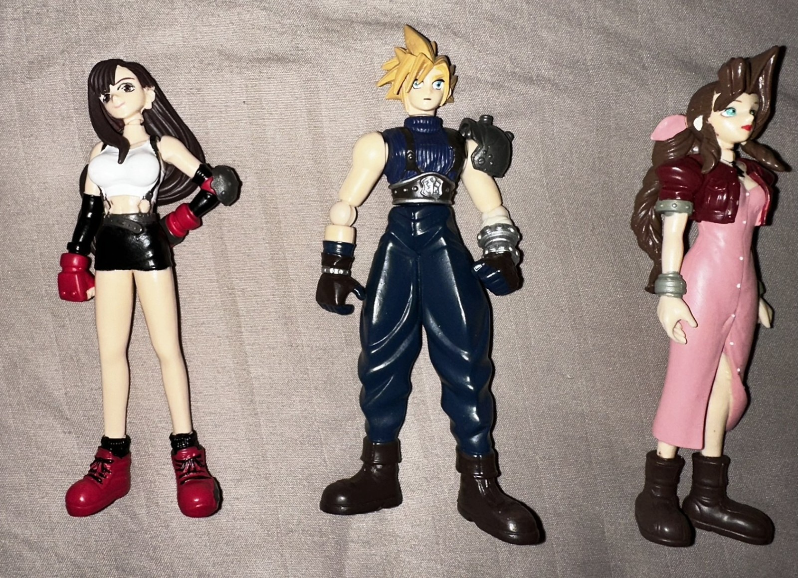 Bandai 1997 Final Fantasy 7 Action Figure Set Cloud, Sephiroth, Tifa, Aerith VGC
