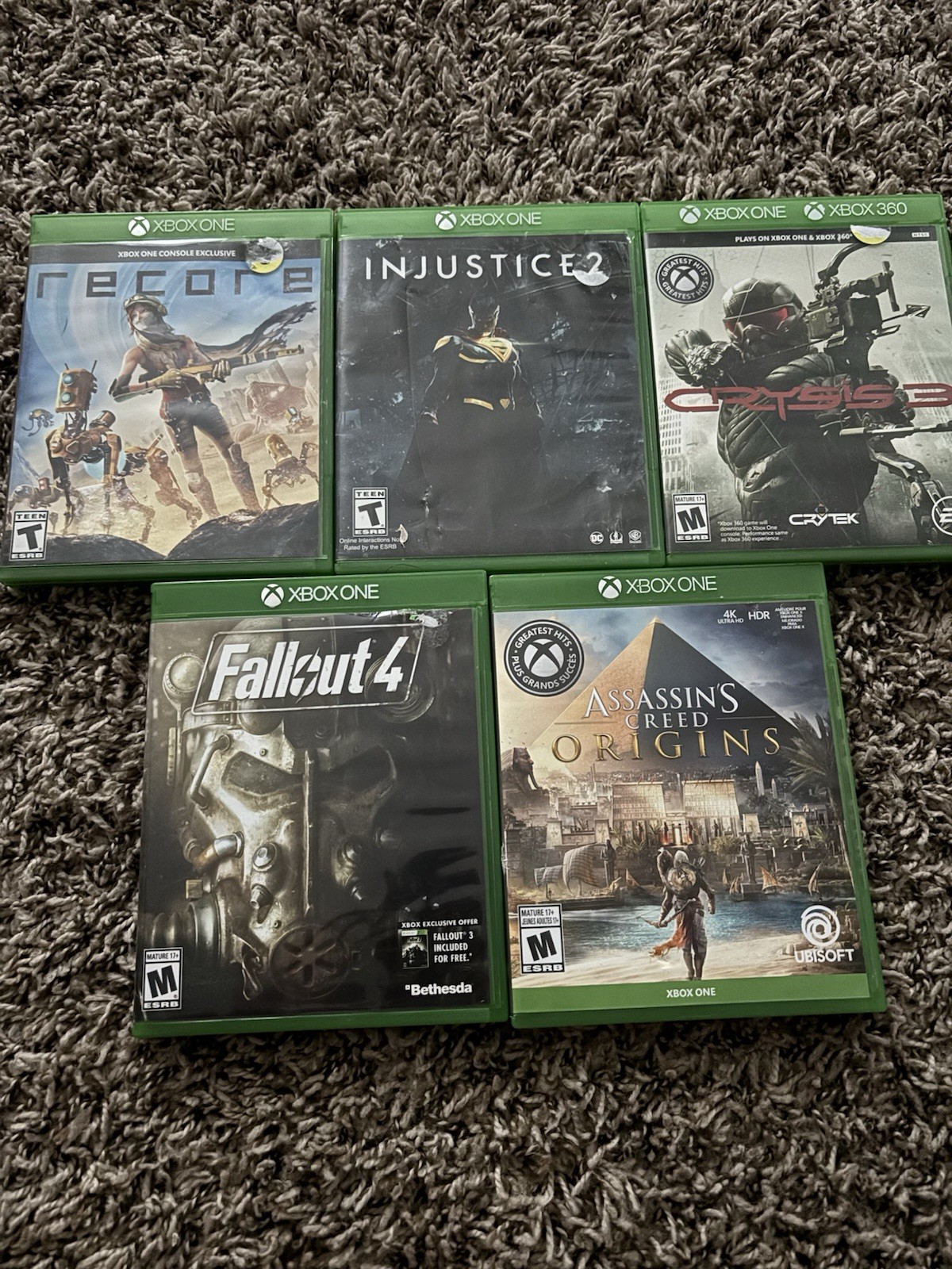 Microsoft Xbox One Assorted Video Games Lot of 5, Tested Working