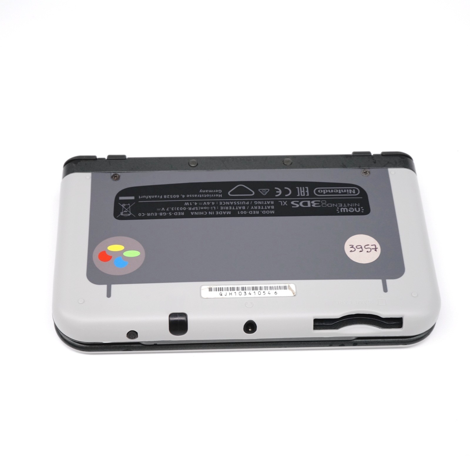 Nintendo NEW 3DS XL LL w/ SNES Retro Gray Console Plates (USA Seller)