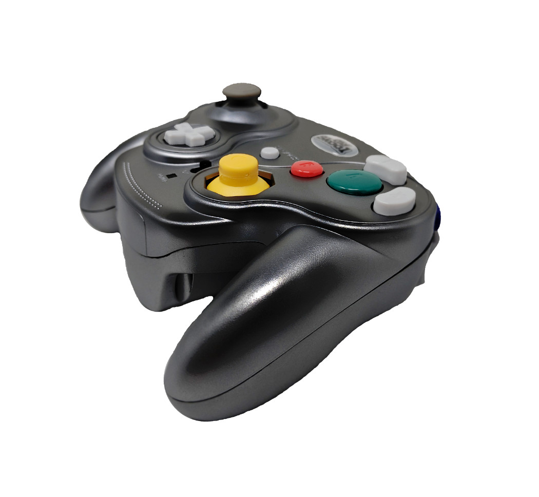 Old Skool Falcon GC Wireless Controller for Nintendo Game Cube NGC – Black *OB*