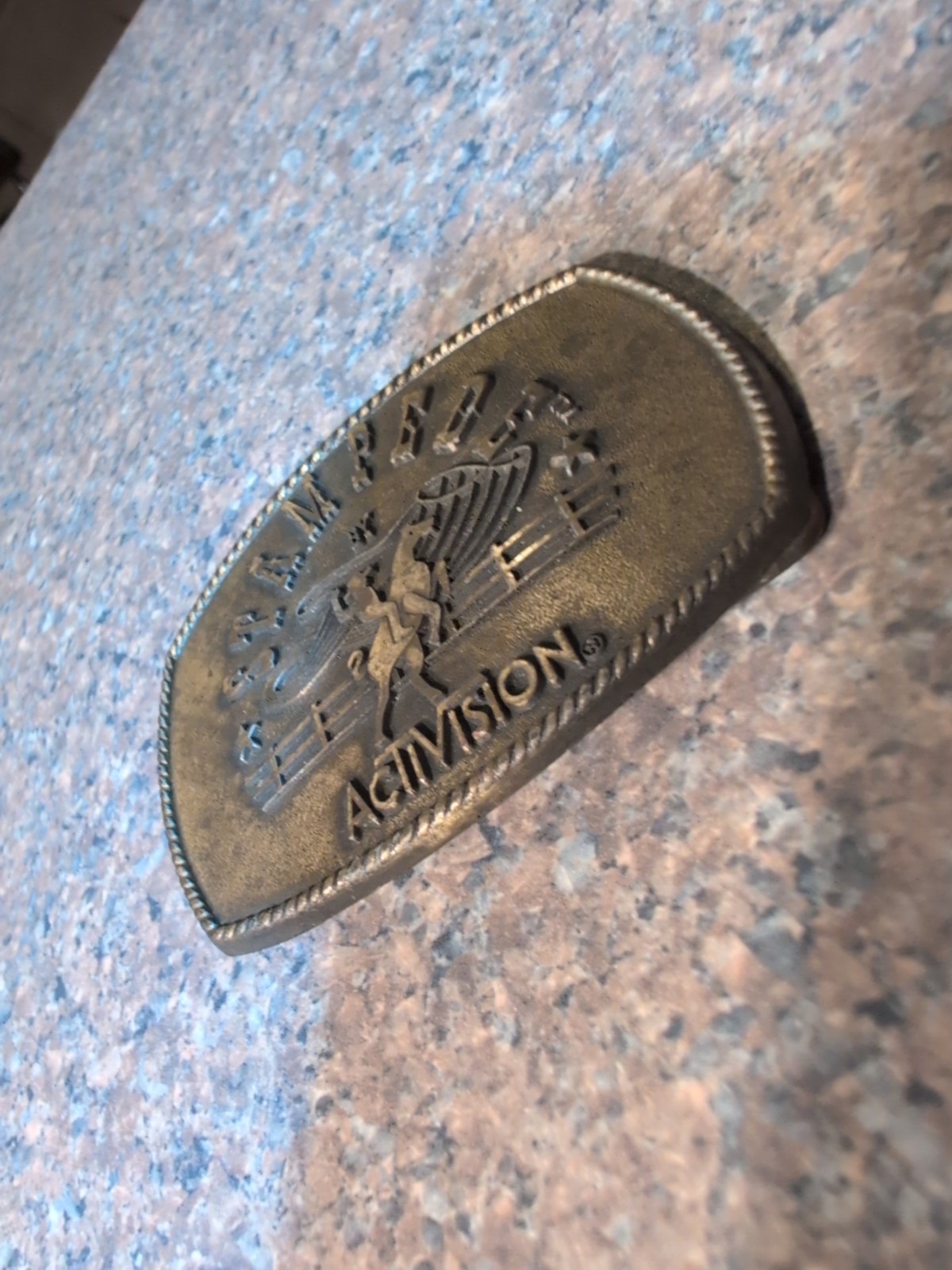 Atari Video Game Vintage 80’s Activision- Stampede Belt Buckle