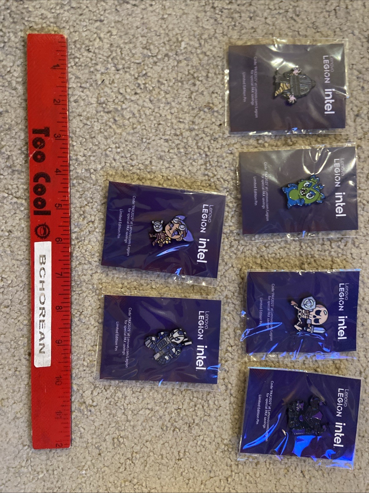 Pax West 2025 Lenovo Legion Exclusive Limited Edition Pin Full Complete Set Of 6