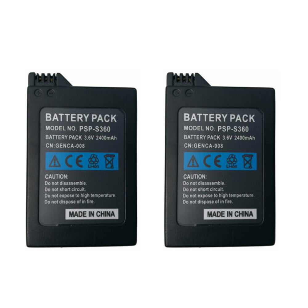 2x 3600mAh 3.6V Rechargeable Battery for PSP 2000/2001/3000/3001/3003 +Charger