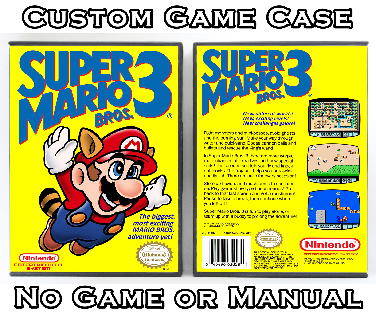 Super Mario Bros. 3 – Nintendo NES Custom Case *NO GAME*