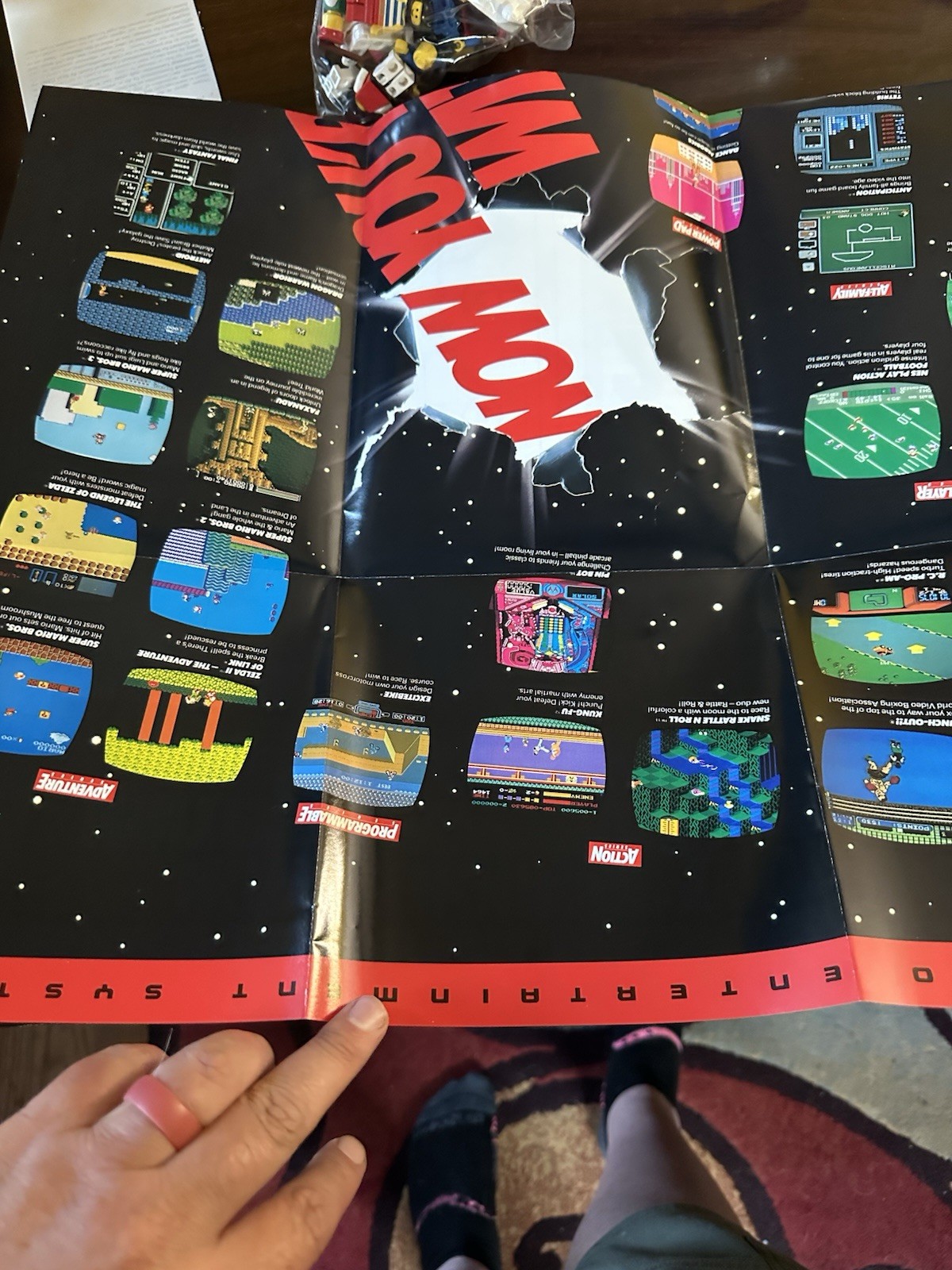 NINTENDO “Now You’re Playing POWER” Game 1990 Promo Fold-Out Insert