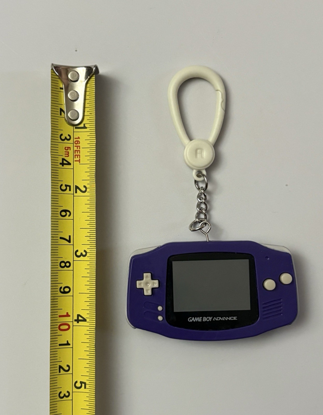 Nintendo Game Boy Advance GBA Mini Clip Keychain Purple Indigo Paladone VTG Toy