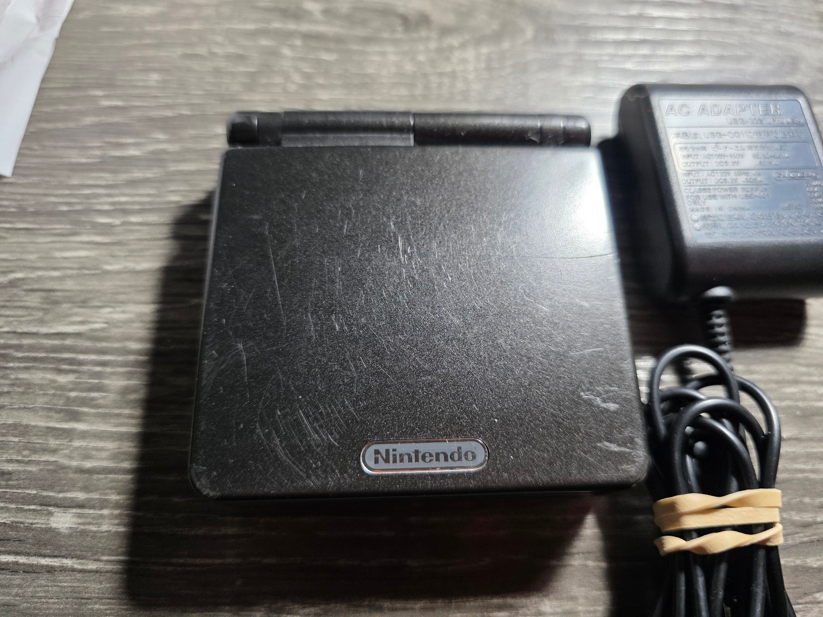 Nintendo Gameboy Advance GBA SP System Console Onyx Black AGS-001 W/ Charger
