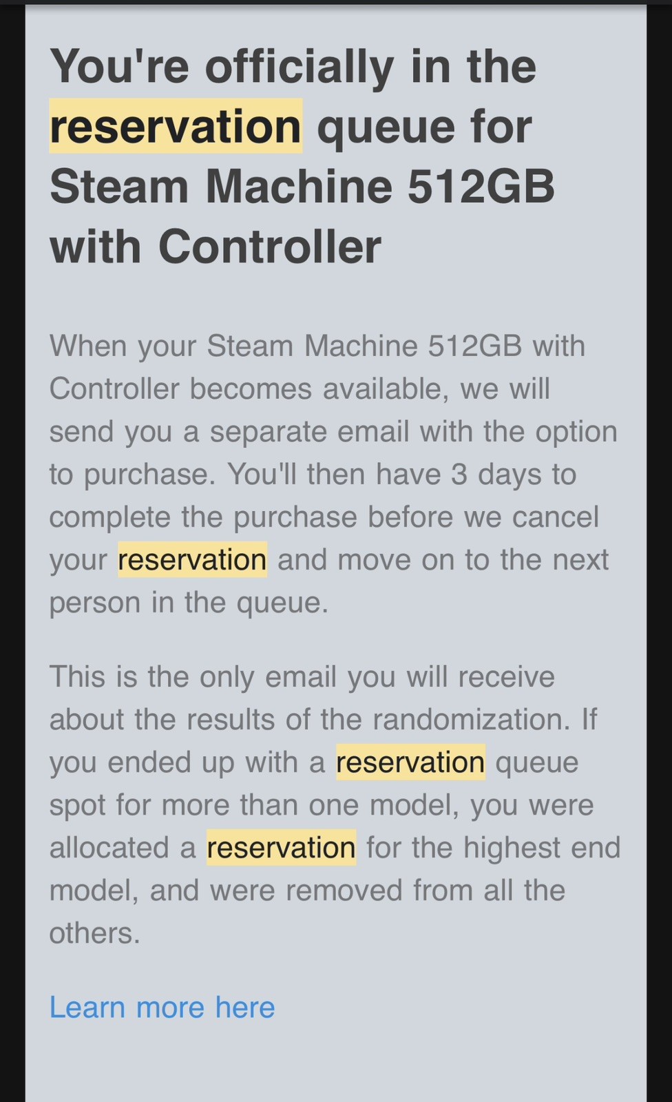 (Presale) Steam Machine 512GB with Controller – SEE DESCRIPTION