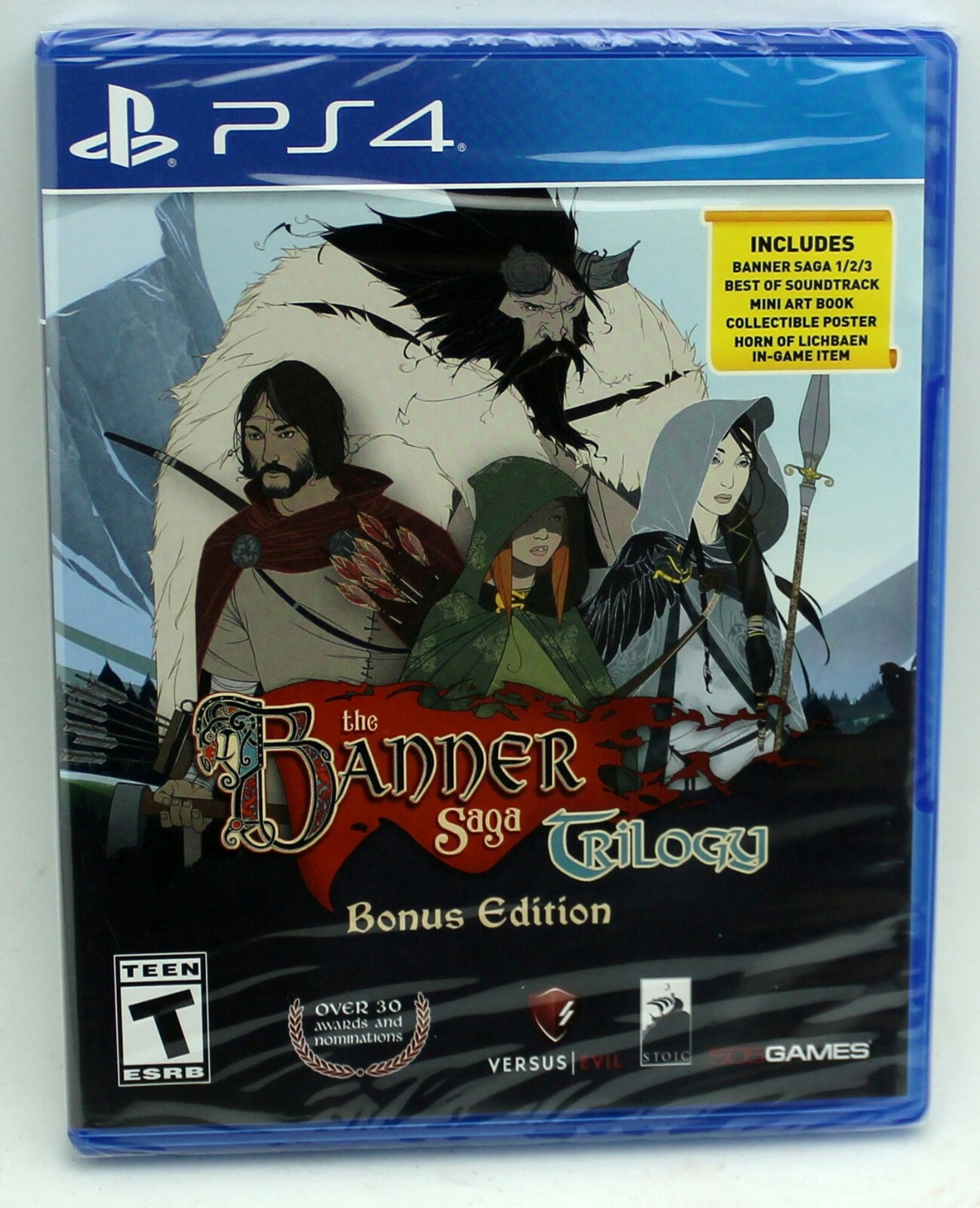 The Banner Saga Trilogy 1,2 and 3 Bonus Edition w/Sound Track PS4 PS 4 NTSC