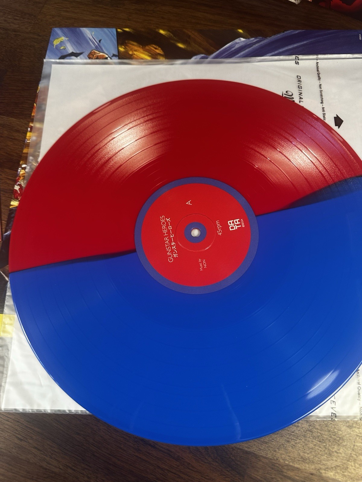 Gunstar Heroes OST Data Discs 011 Red Blue Split 2LP 45RPM In Shrink NM Sega
