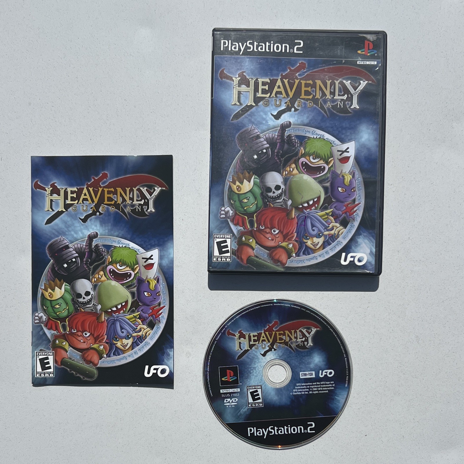 UFO Interactive Heavenly Guardian Sony PS2 Complete Manual NTSC-U/C