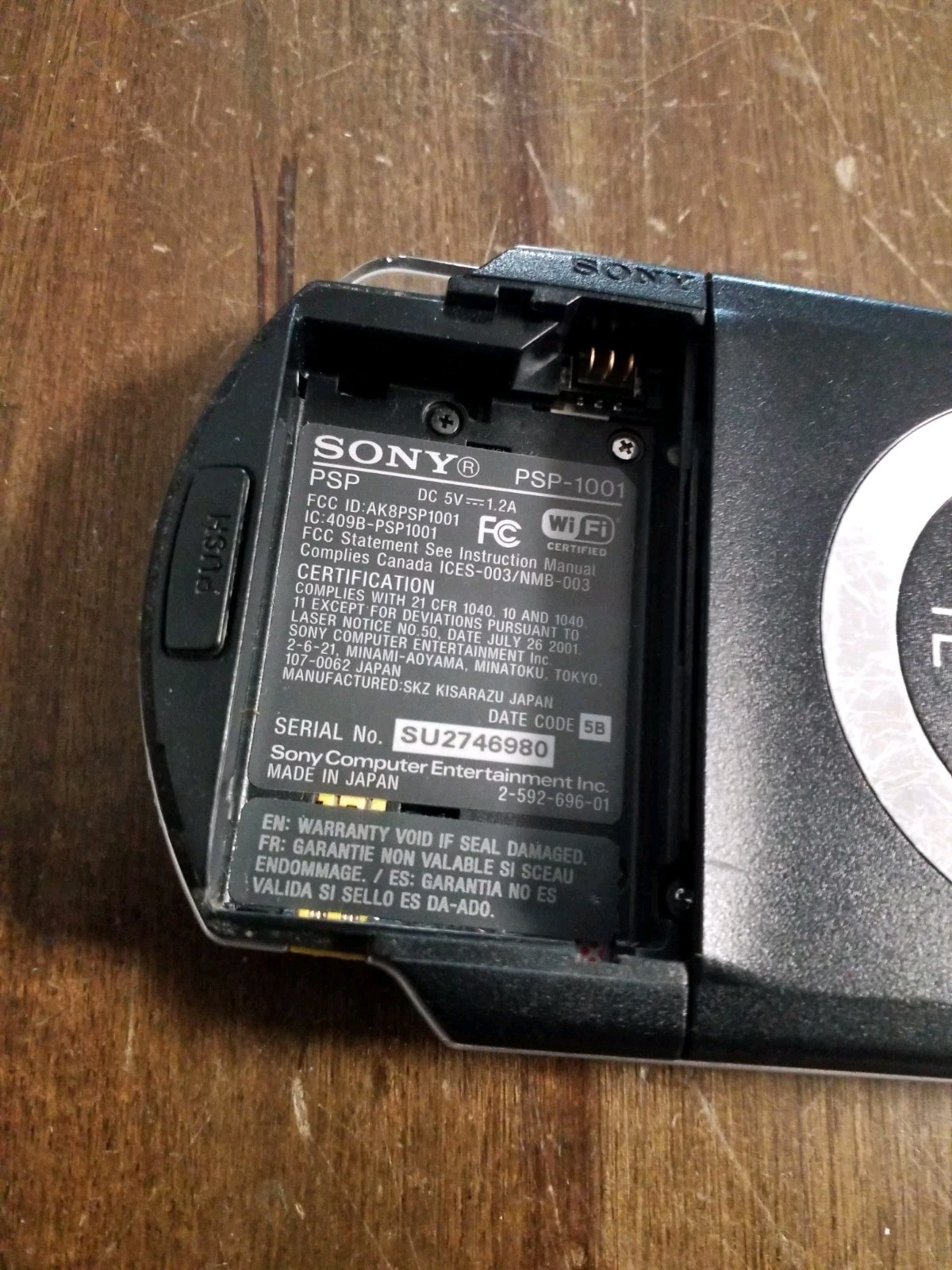 SONY PSP-1001 Black – Console Only – Tested – READ!!!