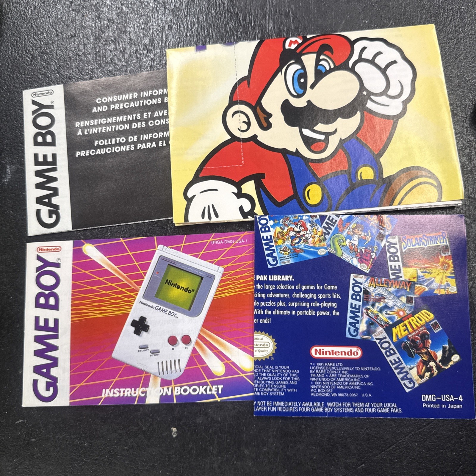 Nintendo Game Boy Launch Edition Handheld System – Complete Matching Serial #s