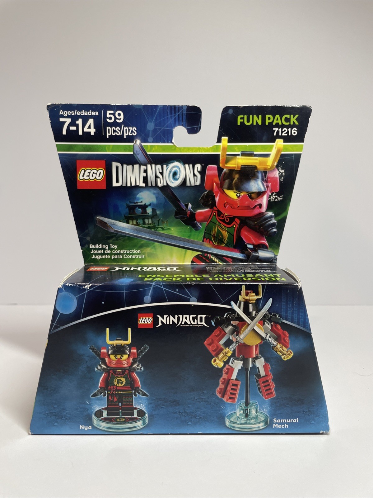 Lego Dimension Ninjago Nya Samurai Mech 59 Pcs Fun Pack 71216 NIB