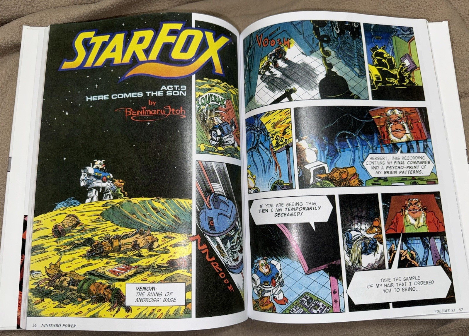 Star Fox comic Super Nintendo SNES Custom Hardcover 1993 Nintendo Power