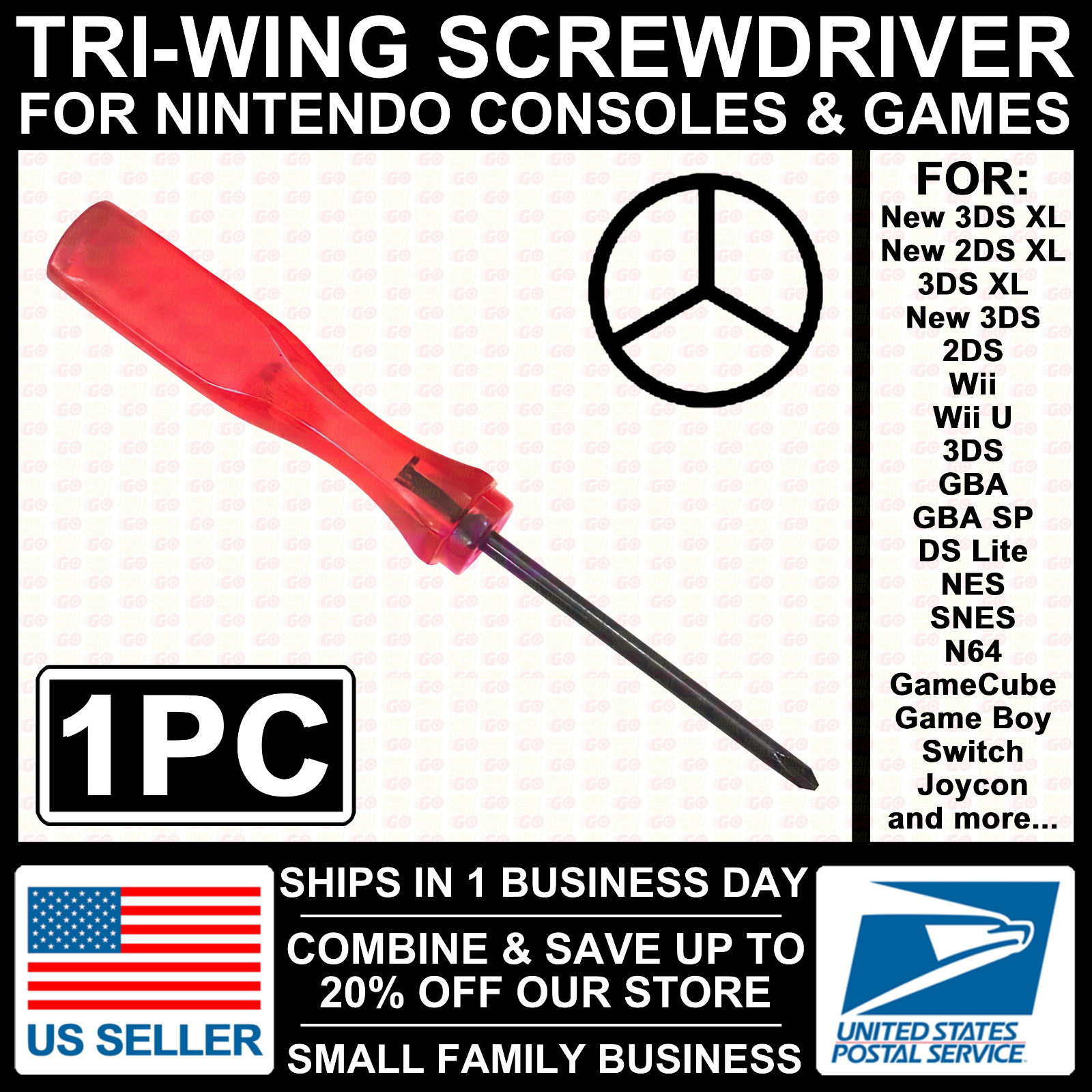 Tri-Wing Screwdriver Tool For Nintendo Console/Games 3DS/2DS/XL/DS/Lite/GBA/SP