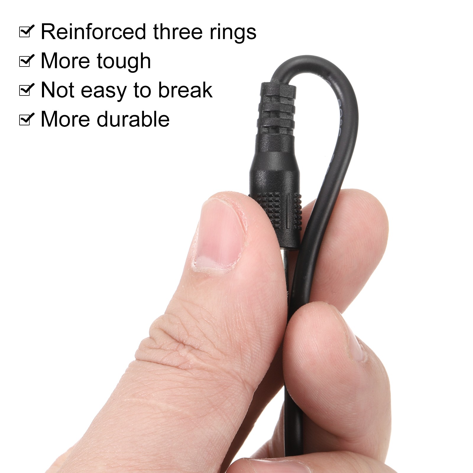 5V 2A USB to 5.5×2.5mm (1m, Black) DC Power Cable for [Brand]