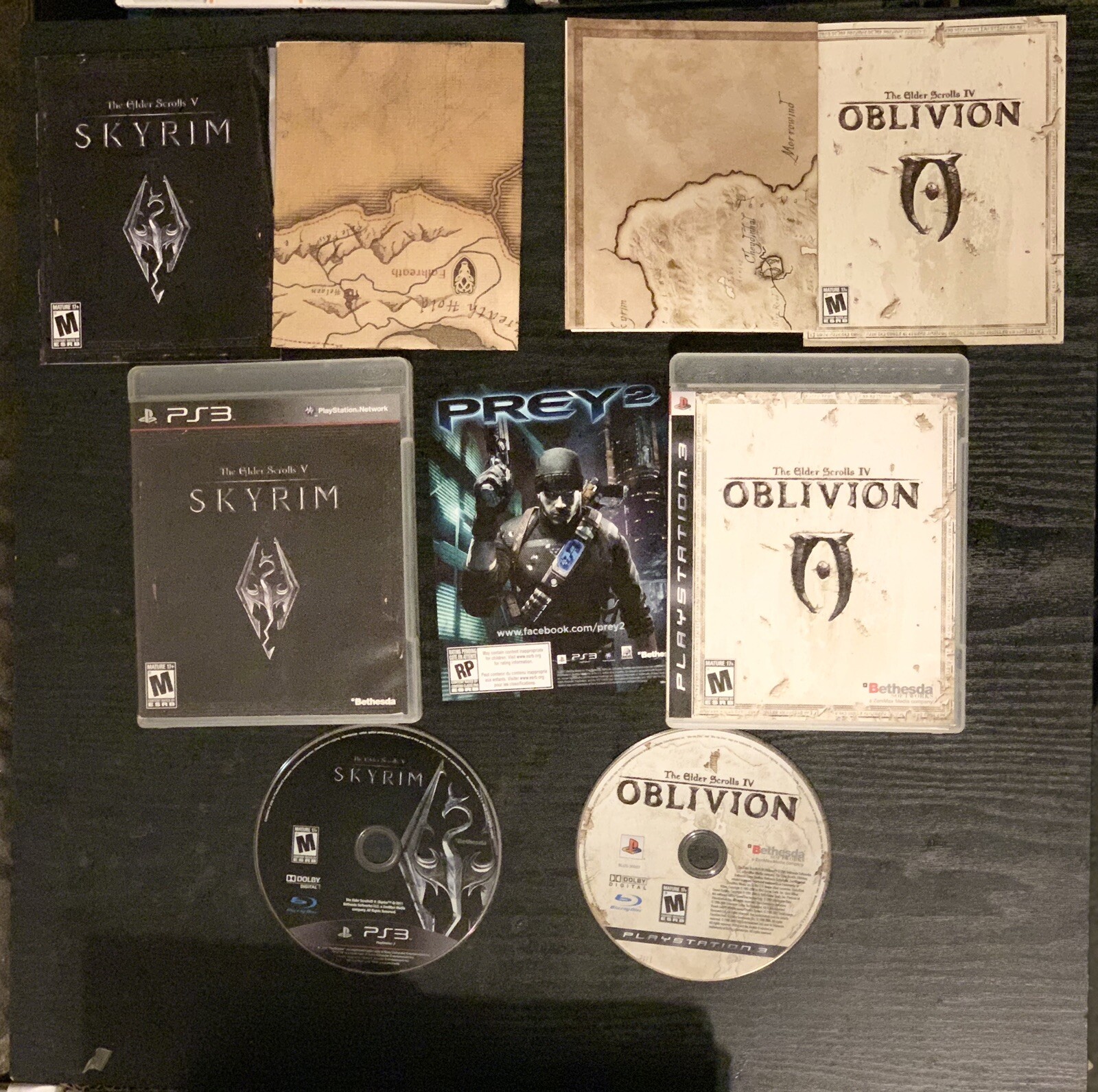 Elder Scrolls IV Oblivion + V Skyrim PlayStation 3 Both Complete PS3