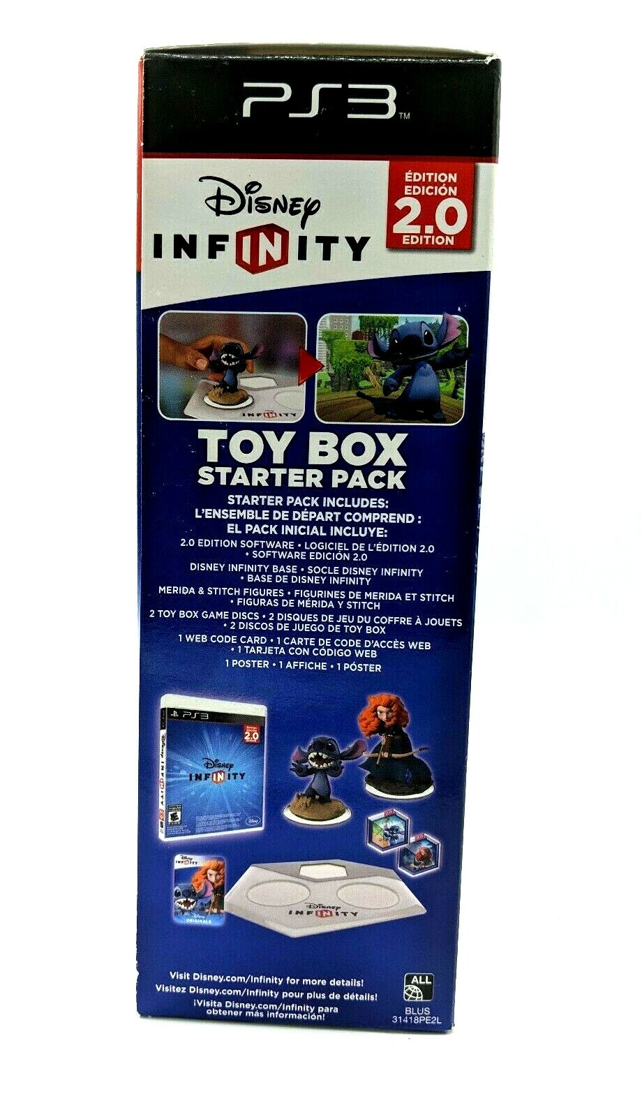 Disney infinity 2.0 Edition Toy Box Starter Pack Play station 3 Stitch & Merida