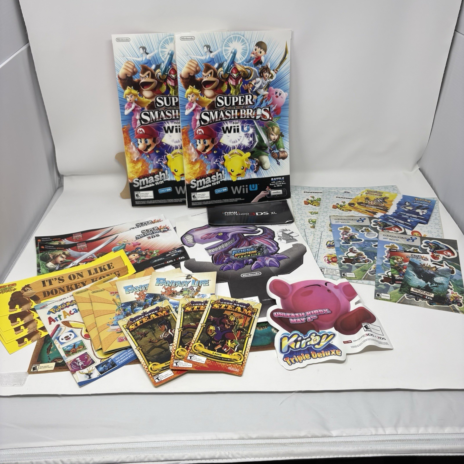 Nintendo Pokemon Smash Bros Promotional Lot Standee Posters Stickers Promo