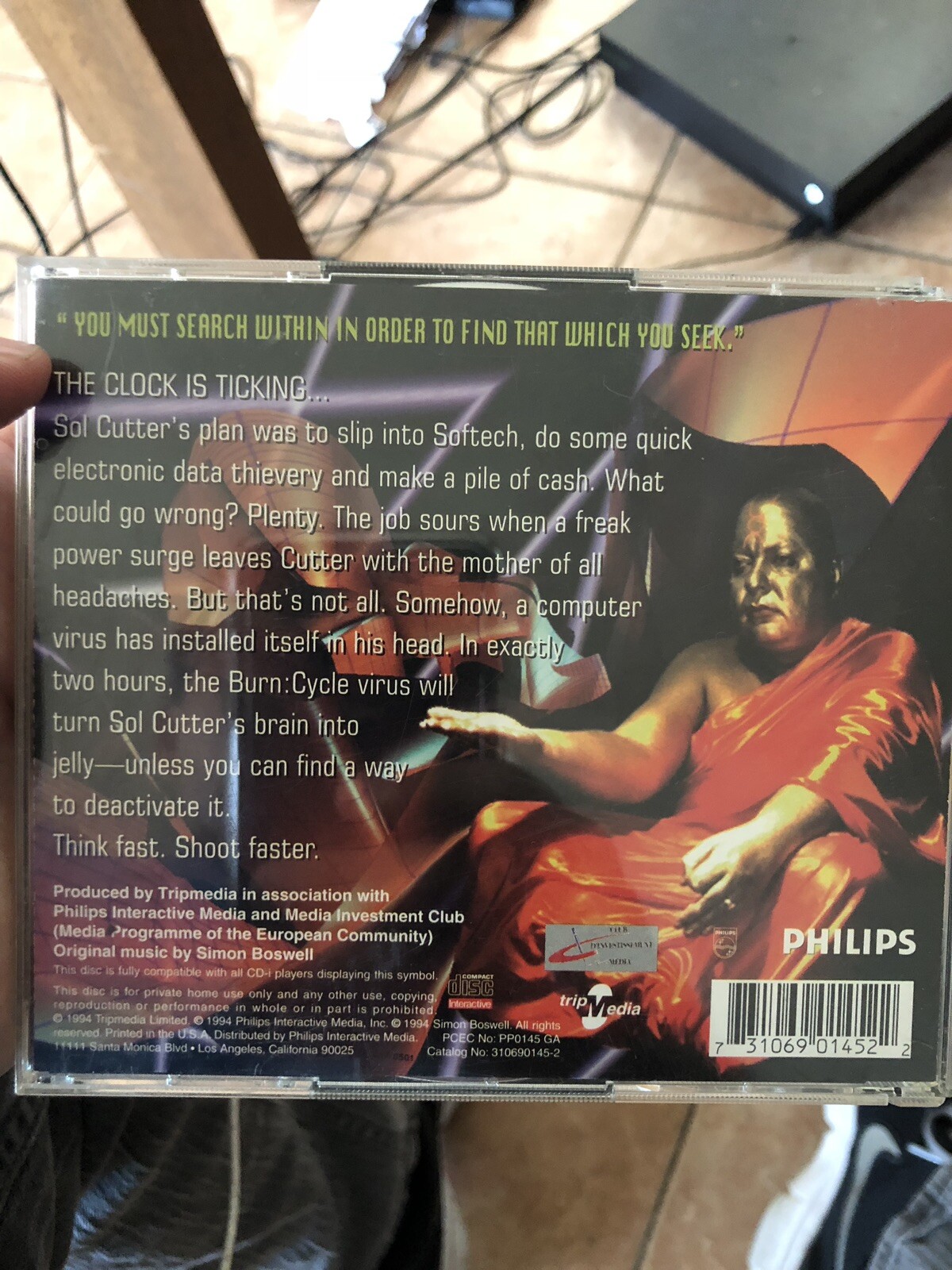 Burn:Cycle (Philips CD-i, 1994) *Both Discs are Nice* No Manual