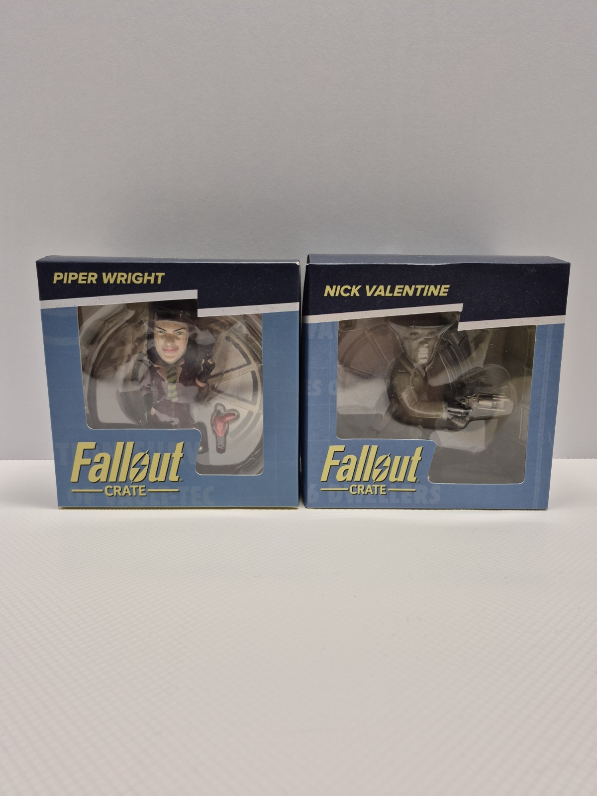 Fallout Crate Lot Nick Valentine & Piper Wright Figures NIB Loot Crate Bethesda