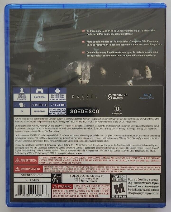 Remothered: Tormented Fathers PS4 Brand New Game [2019 Horror]