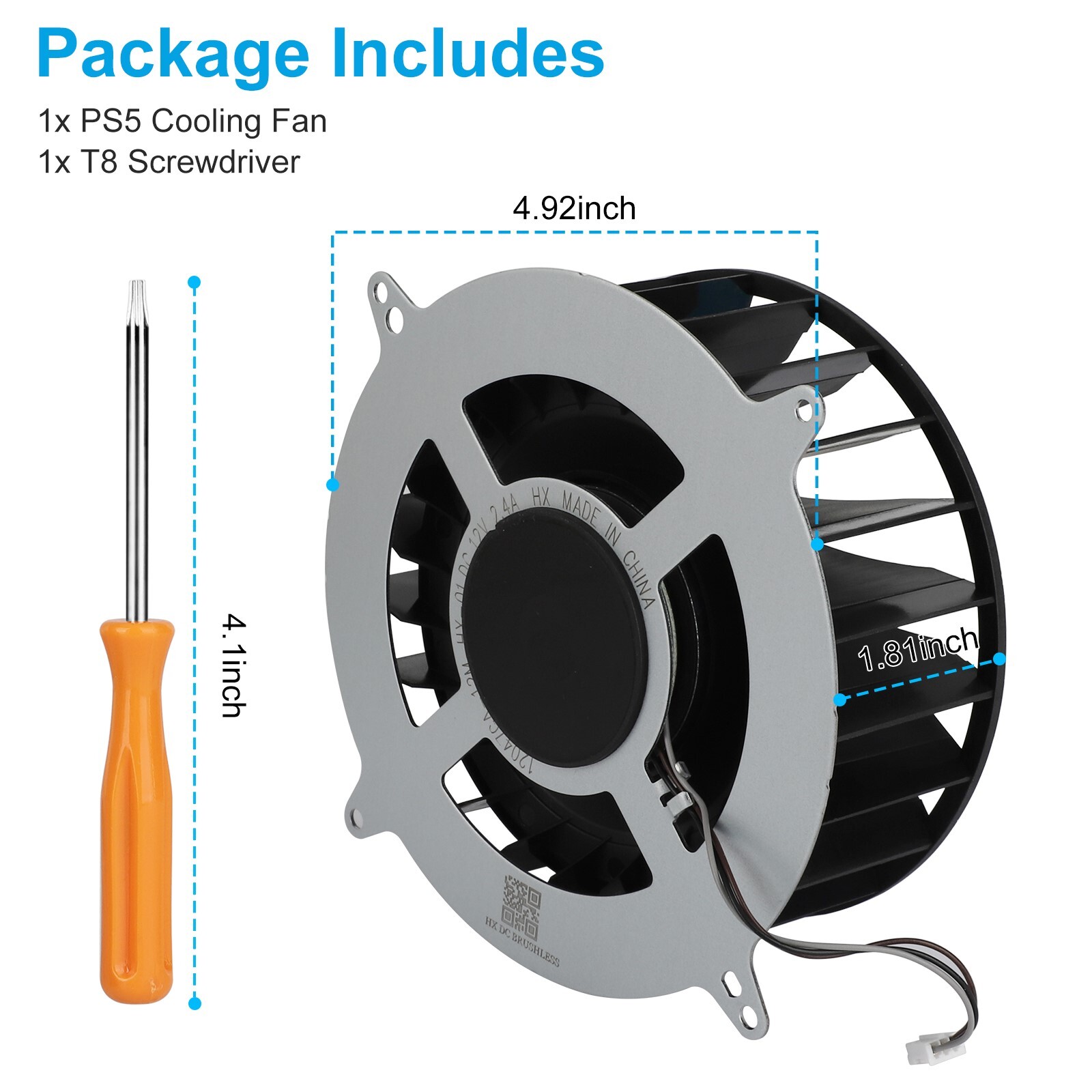 Replacement Internal Cooling Fan Cooler 23 Blades for PS5 PlayStation 5 Console