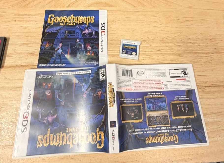 Goosebumps: The Game (Nintendo 3DS, 2015) Tested & Complete Cracked Case