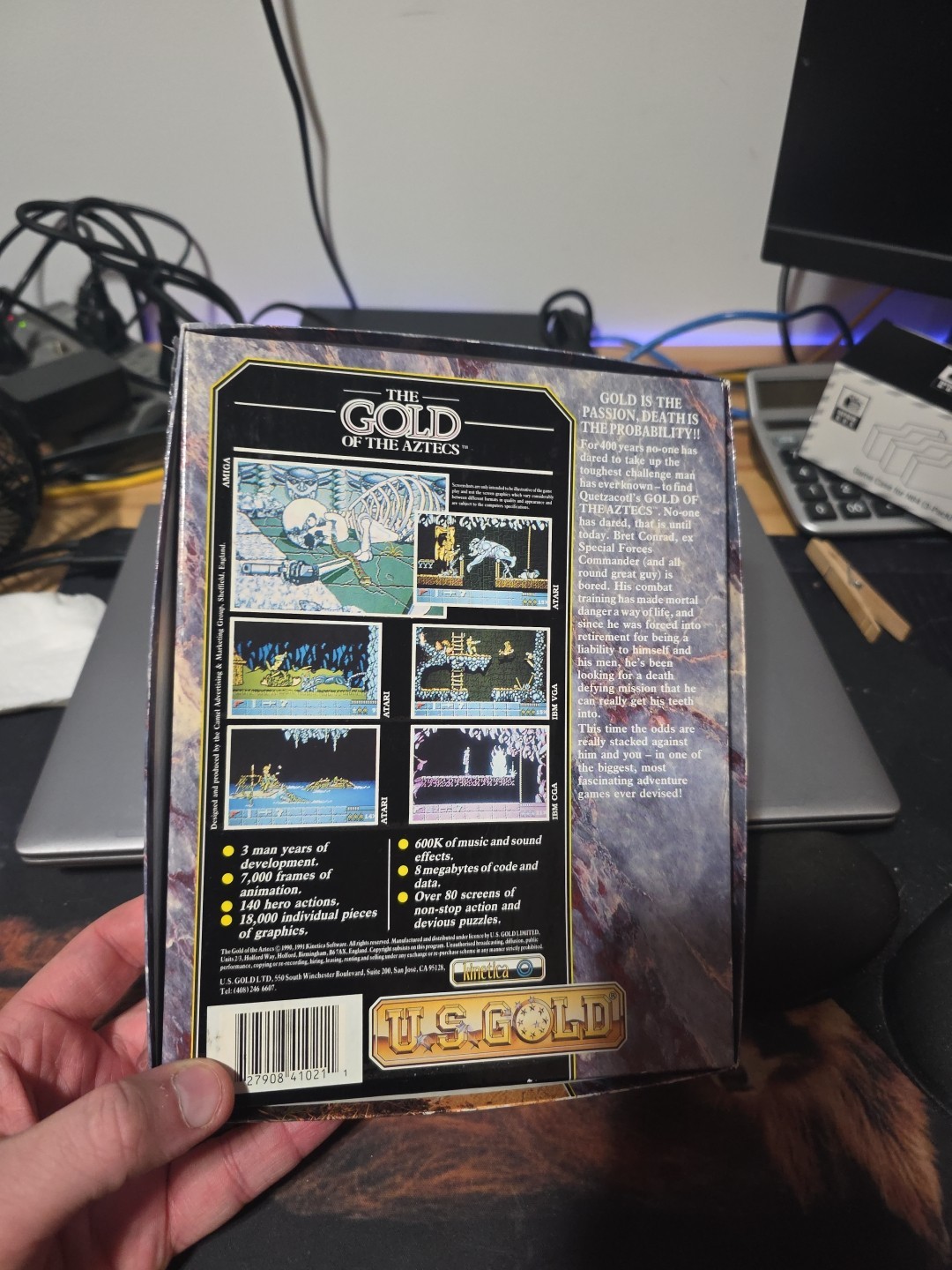 THE GOLD OF THE AZTECS GAME By US GOLD For Amiga 500 2000 CIB