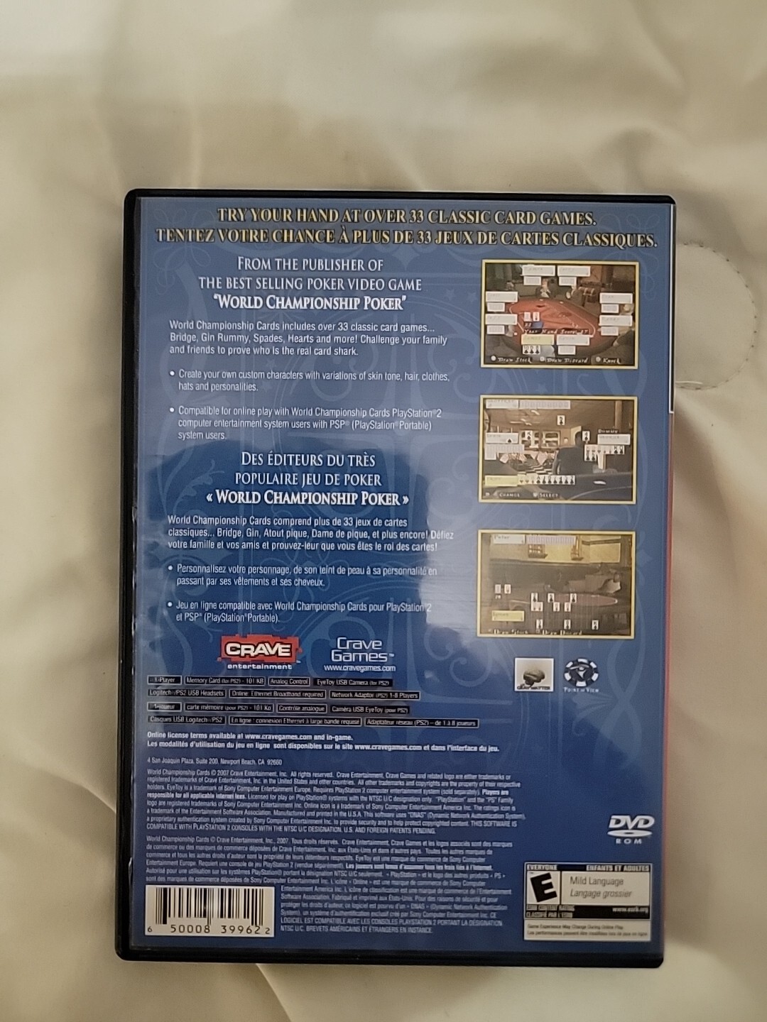 EUC! PlayStation 2 World Championship Cards Video Game CIB -TESTED