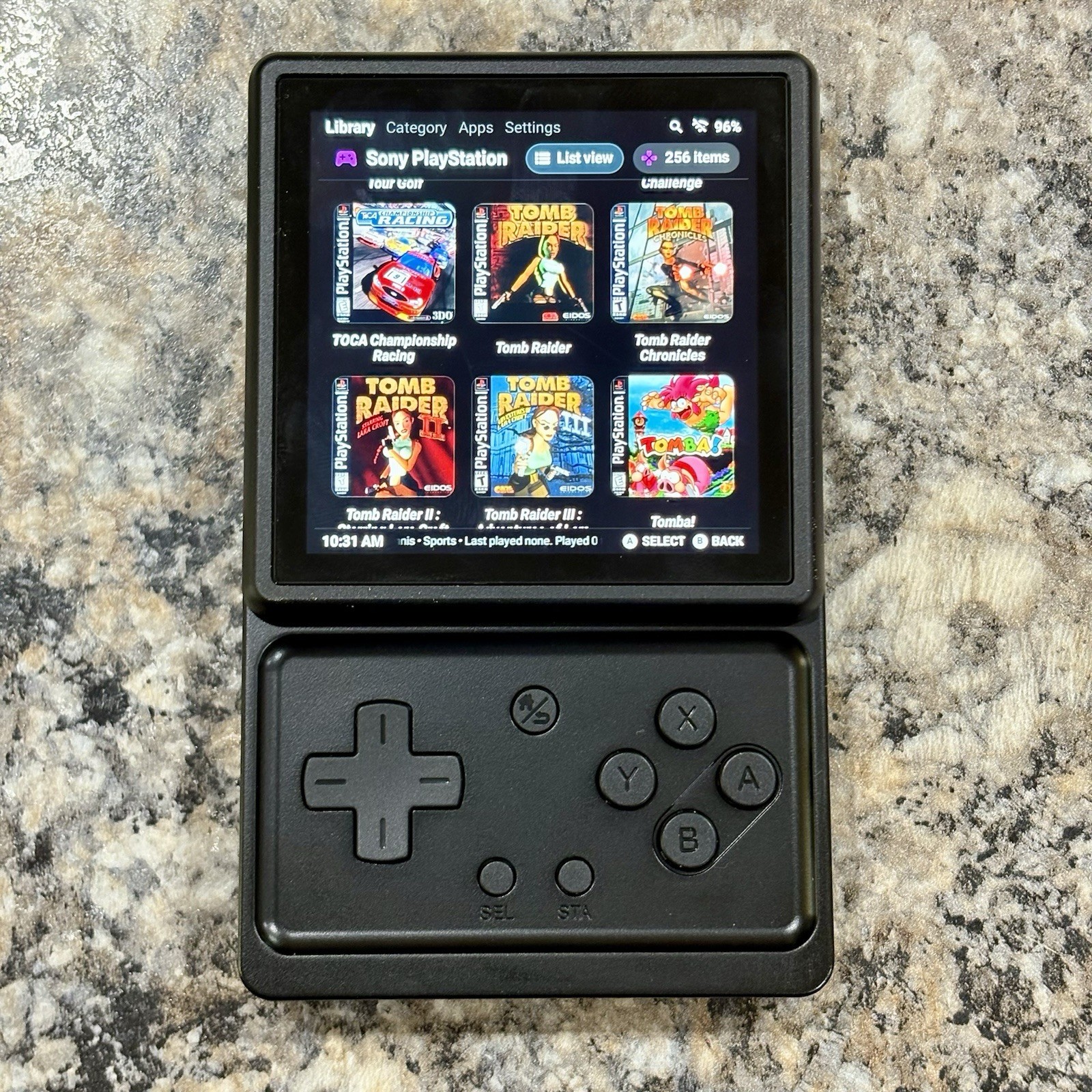 Anbernic RG Rotate, Retro Gaming Handheld, 128GB Card, Loaded Ready To Play