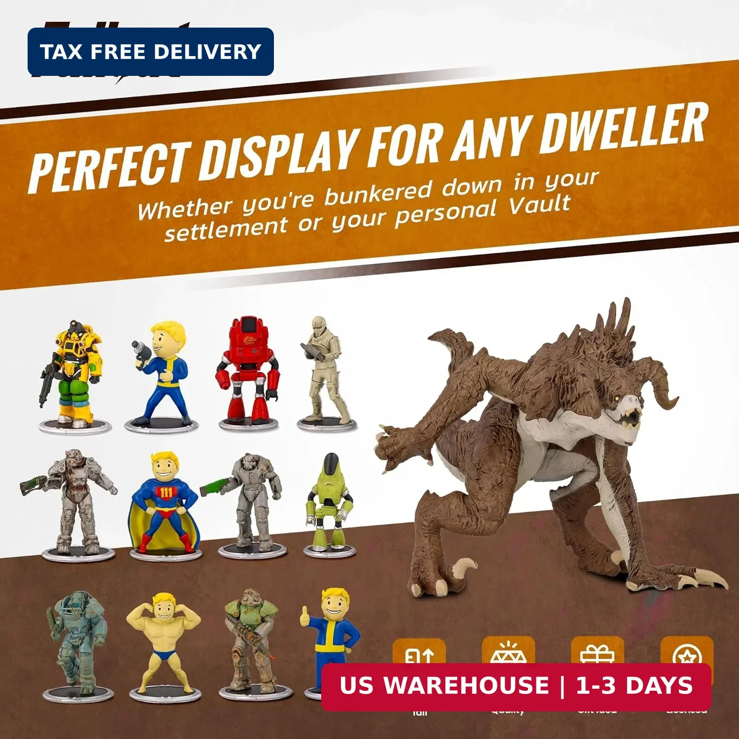 Toynk Fallout Excavator and Vault Boy (Gun) 3-Inch Mini Figure Set 2-Pack for Ad