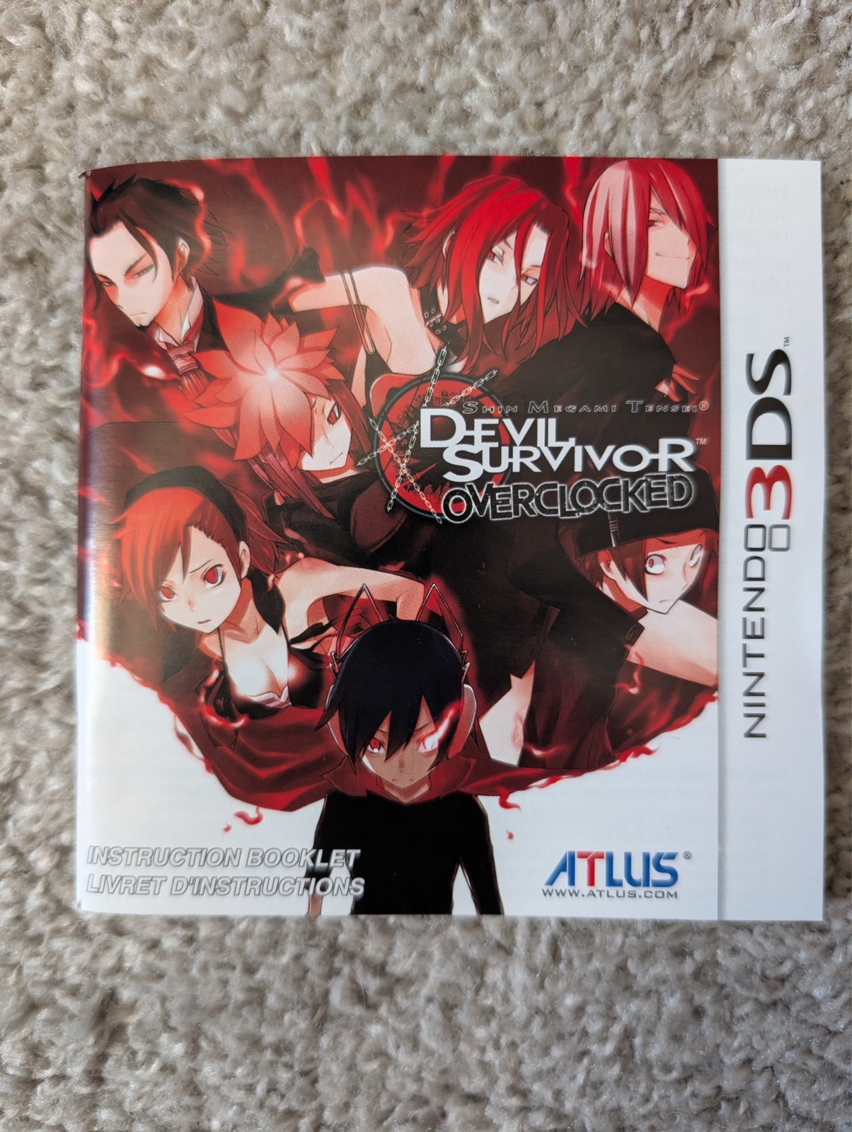 Shin Megami Tensei: Devil Survivor Overclocked (Nintendo 3DS) Cart, case, manual