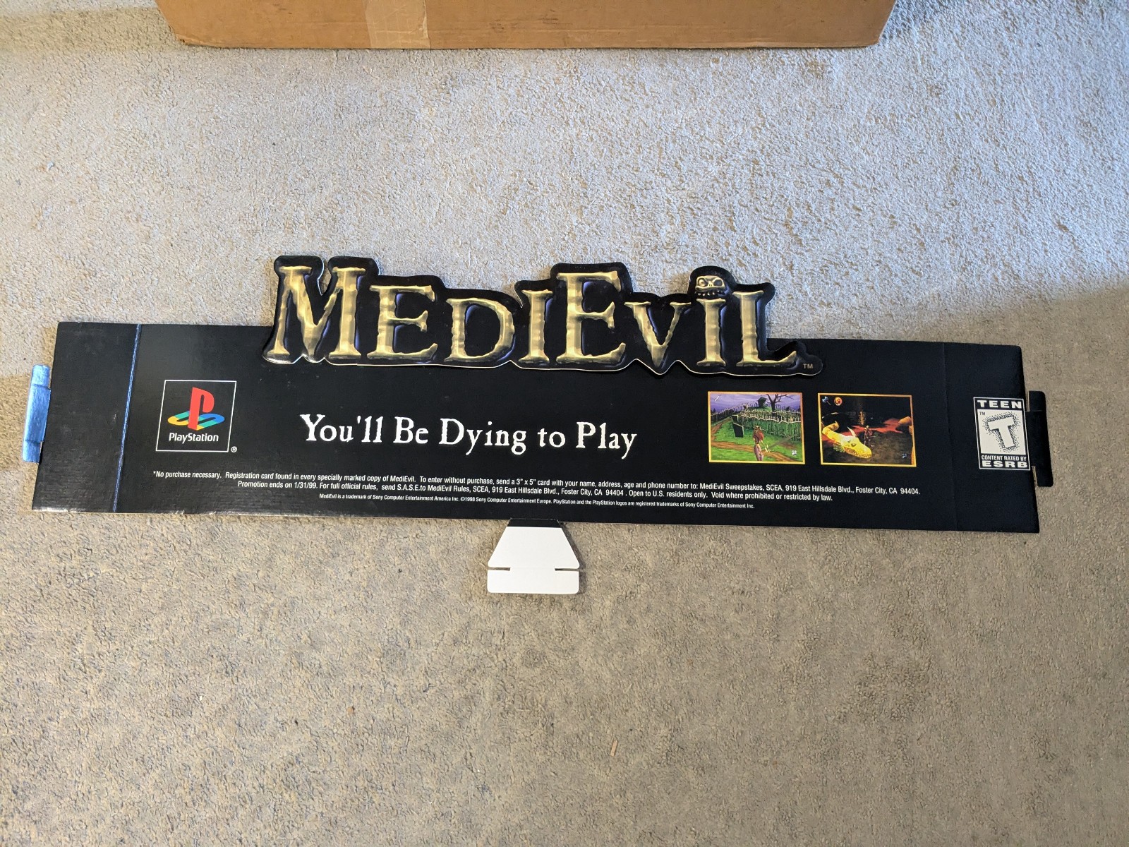 *New* Medievil Standee Video Game store Display Playstation RARE