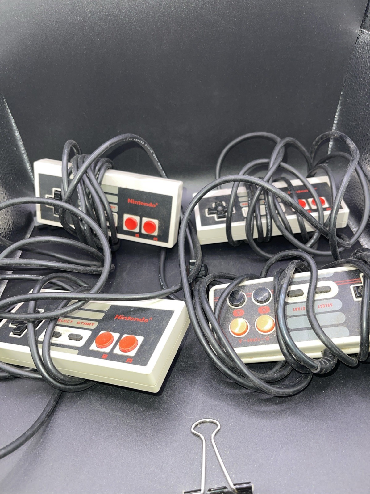 OEM Original NES Hookup Kit AC Adapter Power Cord RF Cable 4 Controllers Nintend