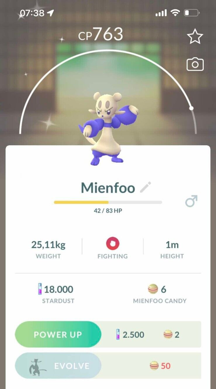 Shiny Mienfoo – Trade 20kstardust – Registered shiny Mienfoo already require