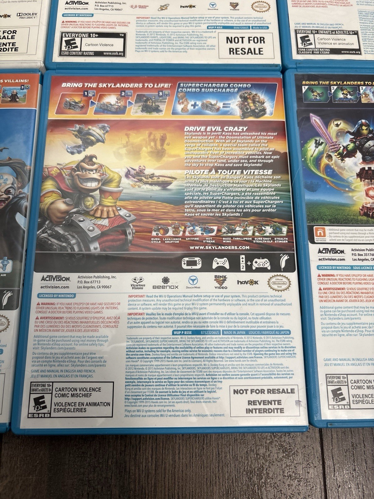 Skylanders Wii U 6 Game Lot – Spyro, Giants, Swap Force, Trap Team, Imaginators