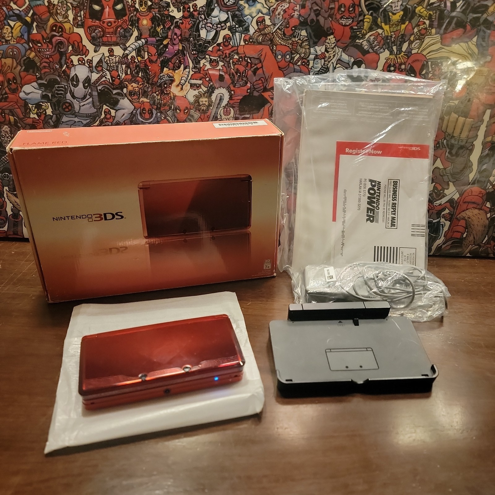 Nintendo 3DS – Flame Red Console – Complete CIB – Tested – Authentic –