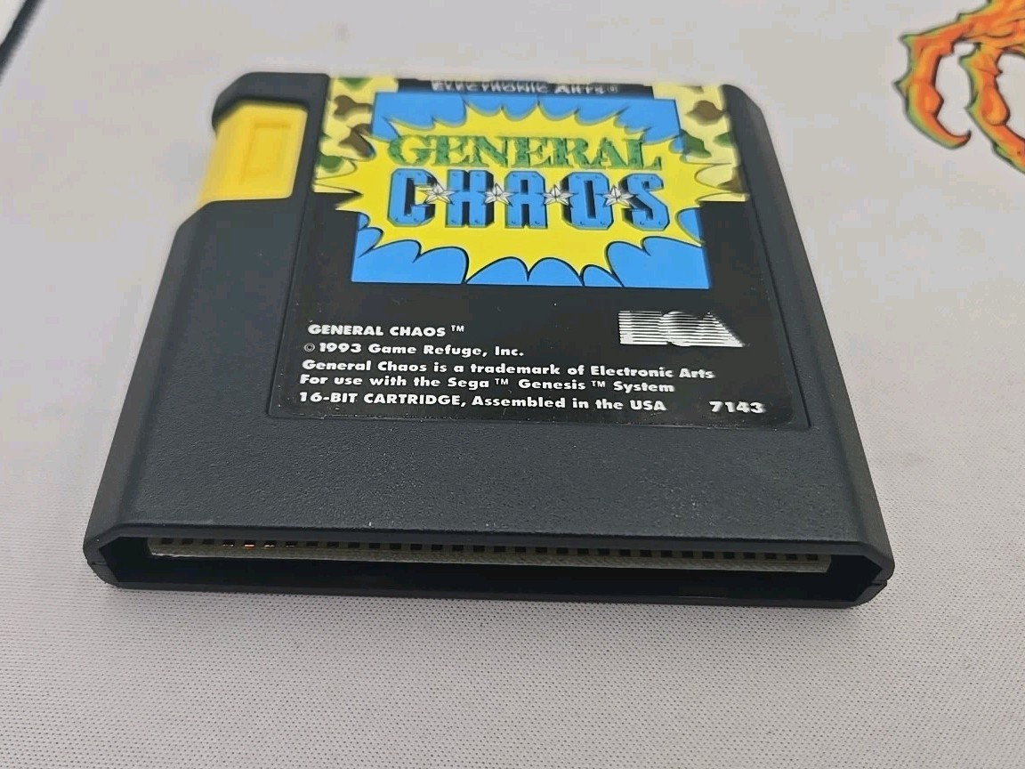 General Chaos Sega Genesi 1993 Complete In Box CIB Tested Electronic Arts OEM Cl
