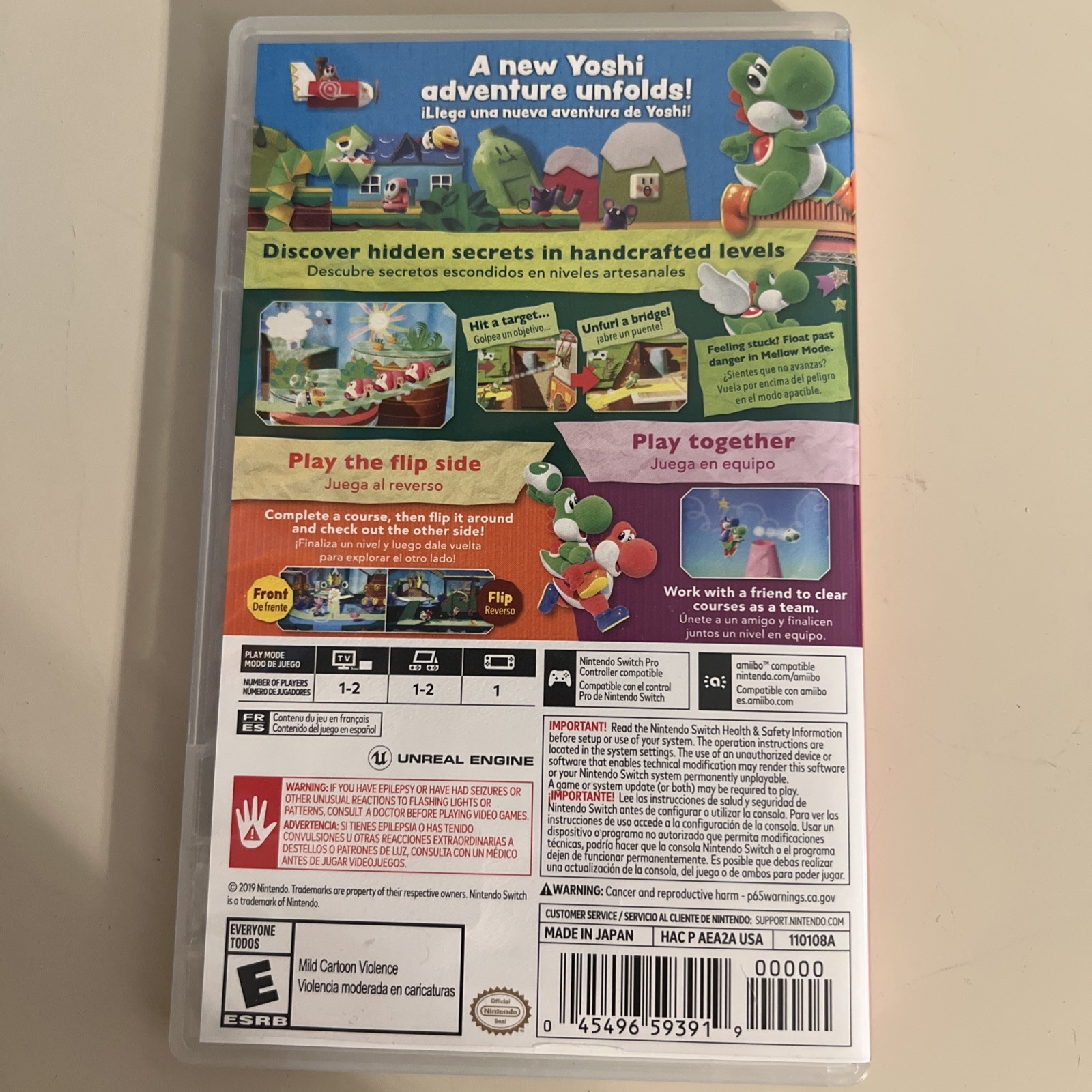 Yoshi’s Crafted World Nintendo Switch CIB Complete Yoshi Game
