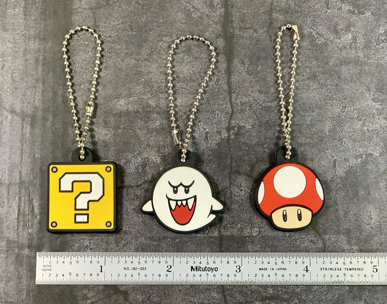 TOMY Nintendo Super Mario Laser Cut Keychains Lot
