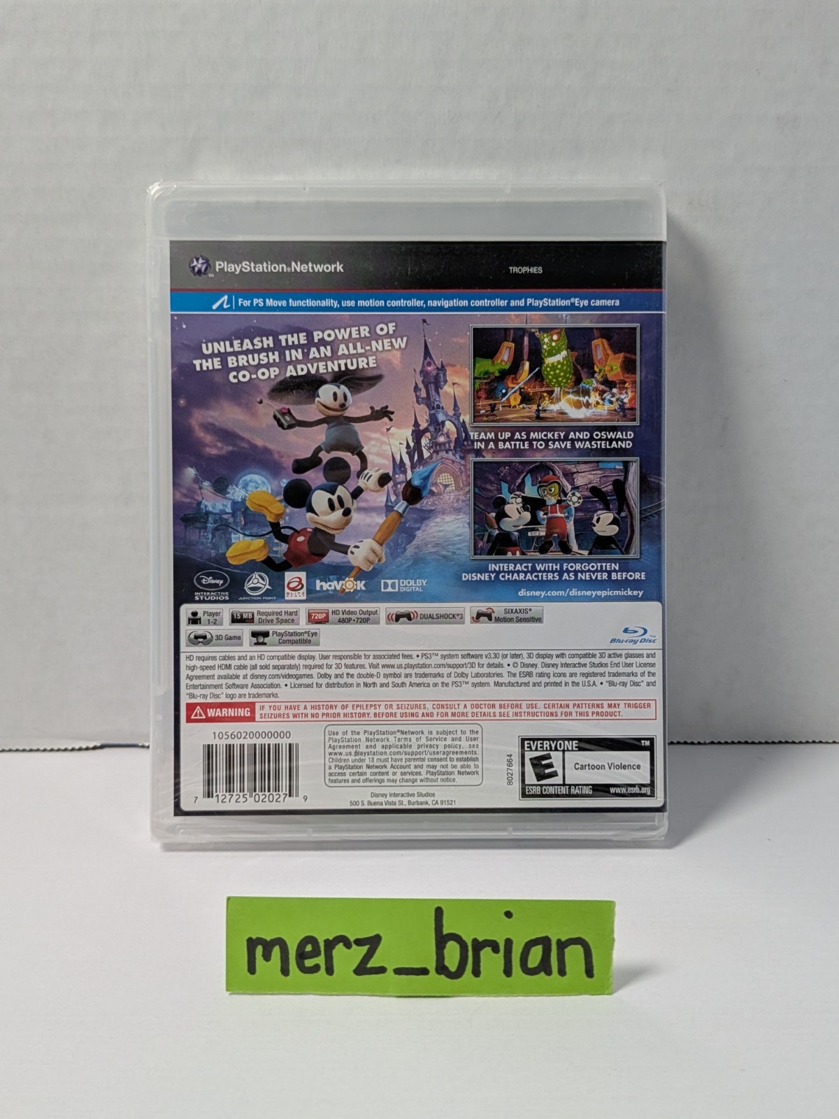 Epic Mickey 2: The Power of Two Sony PlayStation 3 PS3 NTSC, ***NEW + SEALED***