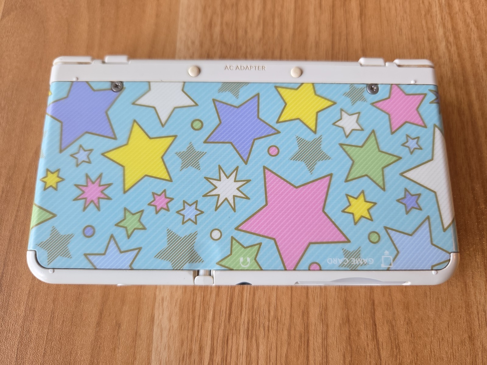 NINTENDO New 3DS White Console Stylus Charger w/Colorful Star Cover JAPAN REGION