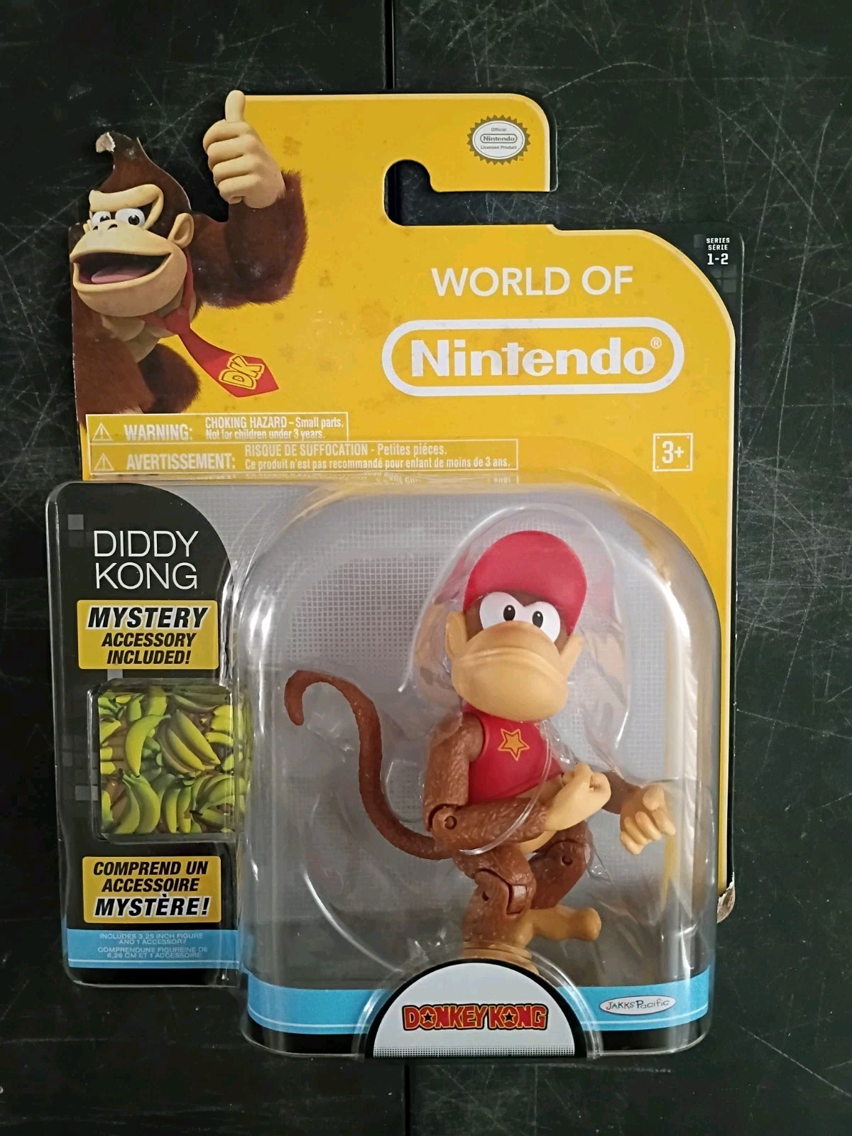*FREE SHIP* 4″ DONKEY + DIDDY KONG Super Mario World of Nintendo Jakks Pacific