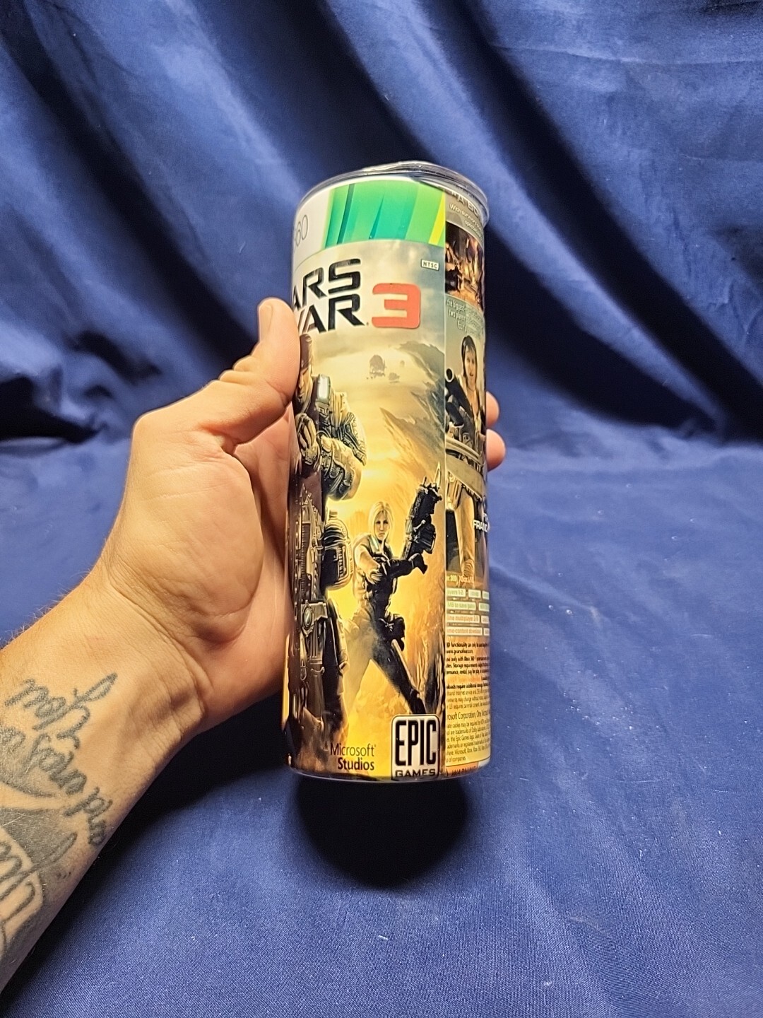 Gears of War 3 (Xbox 360, 2011) Artwork Sublimation 20oz Tumbler