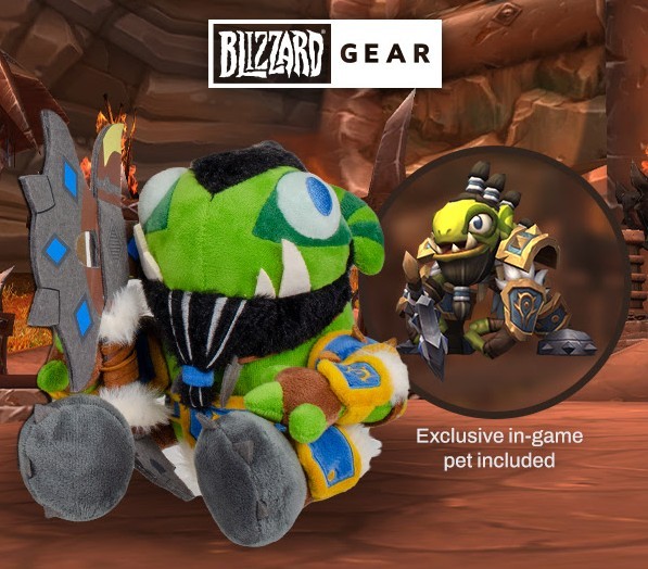 Blizzard Murloc Thrall Plush Doll with World of Warcraft Exclusive In-Game Pet