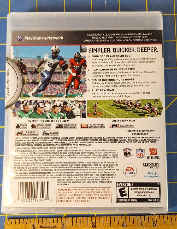 Madden NFL 11 – Microsoft Xbox 360 Football Game – BRAND NEW & SEALED